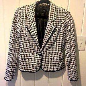 ‎Black and cream houndstooth jacket